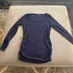 Maternity Ribbed Scoop Neck Long Sleeve